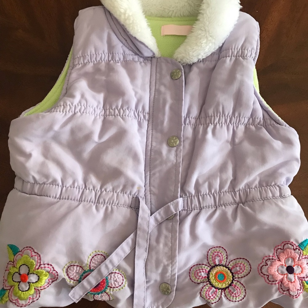 Kids Headquarters Purple Puffy Bubble Vest Size 6